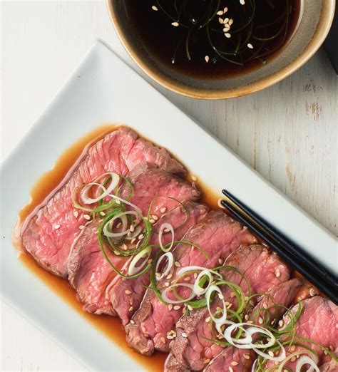 beef tataki in a pool of ponzu sauce. Instapot Recipes, Pork Recipes, Asian Recipes, Cooking ...