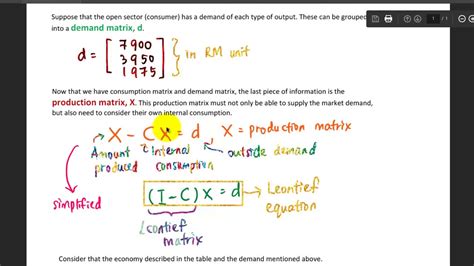 1.9 Leontief Input-Output Models - YouTube