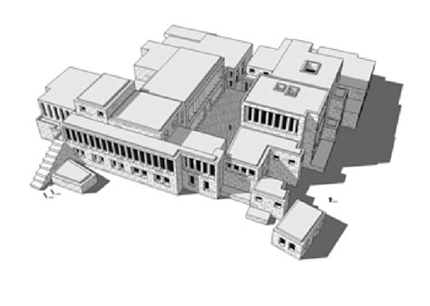 7. Planview and isometric reconstruction of the palace at Knossos. | Download Scientific Diagram