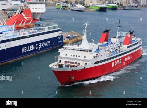 Ferries, Port of Piraeus, Athens, Greece, Europe Stock Photo - Alamy