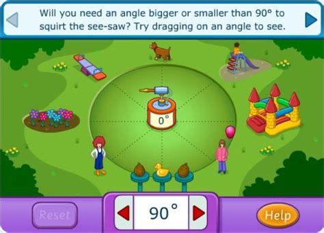 Interactive Angles Games - Playground - Squirt the Dog