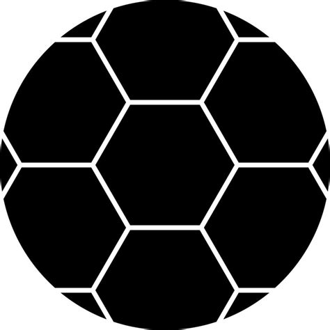 Black and white Soccer. Glyph icon or symbol. 24277948 Vector Art at ...