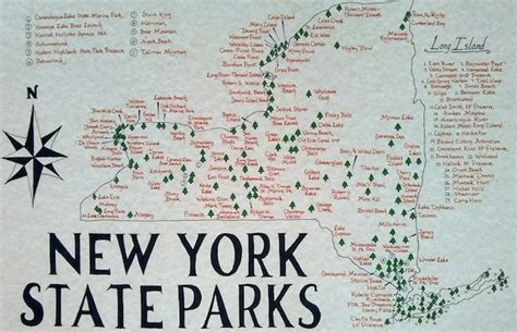 New York State Parks Map | Etsy