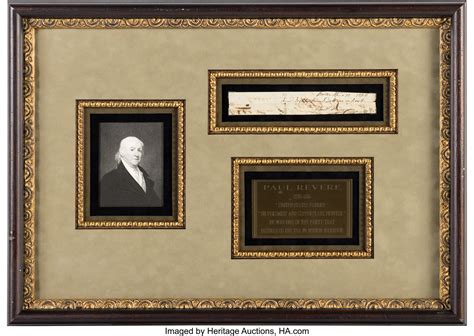 Paul Revere Autograph Document Signed ... Autographs | Lot #47039 ...