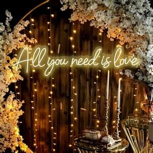 All You Need is Love Wedding Neon Sign, Wedding Decor, Neon Light Wedding Decor, Engagement ...