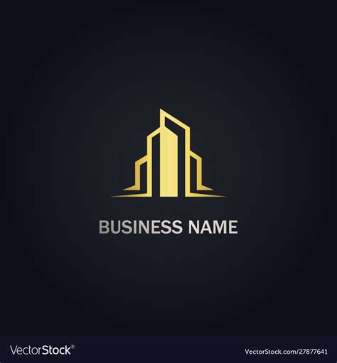 Modern building logo Royalty Free Vector Image