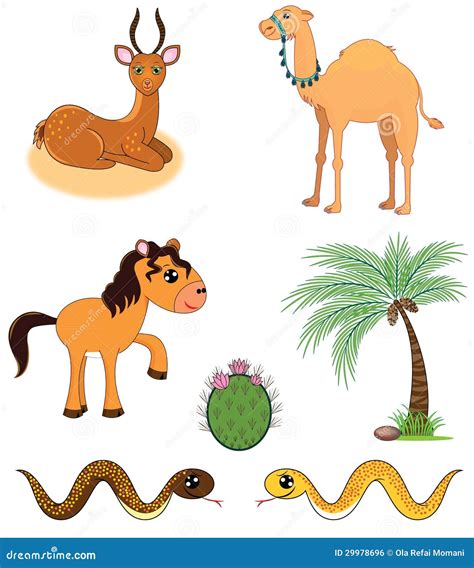 Set Of Desert Animals Royalty Free Stock Image - Image: 29978696