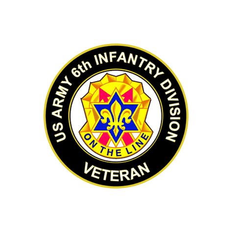 US Army 6th Infantry Division Unit Crest Veteran Sticker Decal - US Army Division Veteran ...