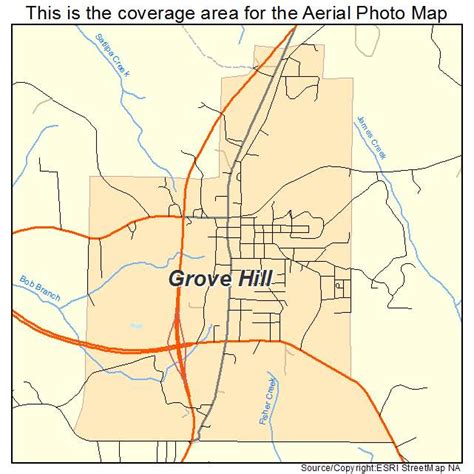 Aerial Photography Map of Grove Hill, AL Alabama