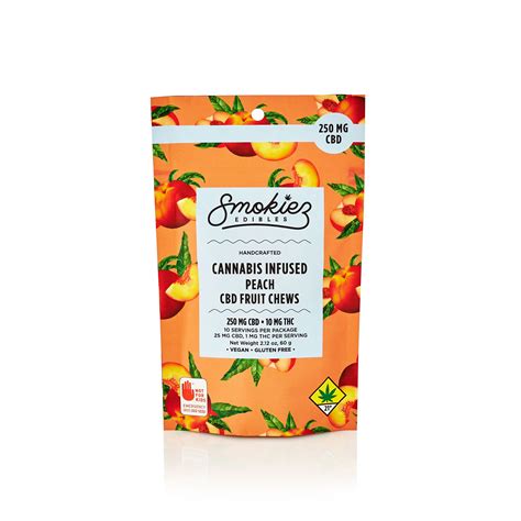 Peach [10pk] (250mg) | Smokiez | Gummiez - Jane