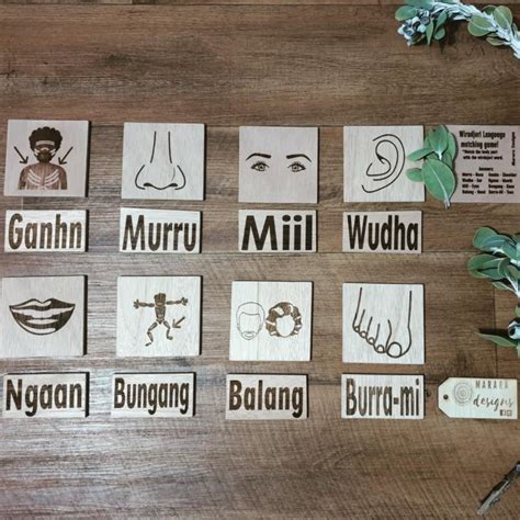 Wiradjuri Language Body Part Matching Game – Marara Designs