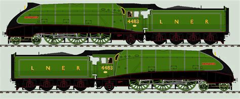 LNER A4 liveries - 4483 'Kingfisher' by 2509-Silverlink on DeviantArt