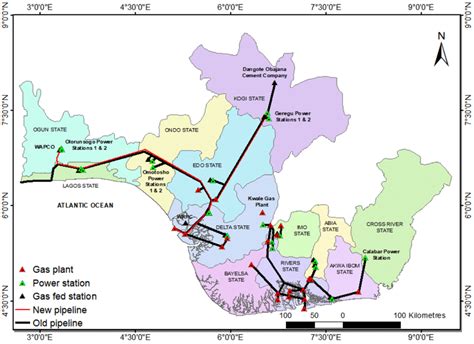 Oil producing regions in Nigeria and their Natural gas infrastructure ...