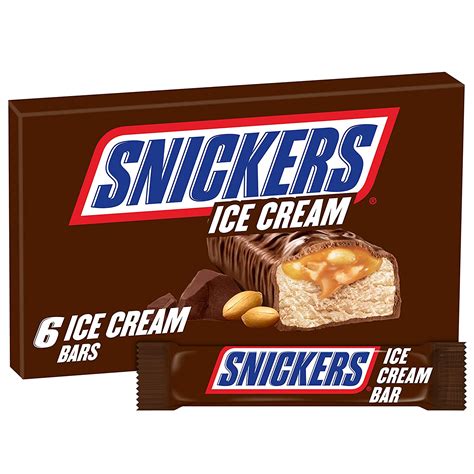 Snickers, Ice Cream Bars, 6 Count (Frozen) - BargainLow