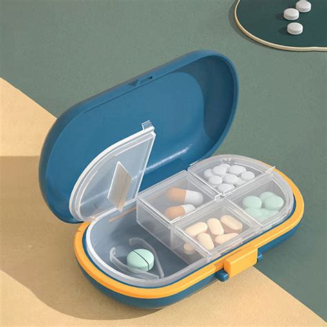 Portable Sealed Medicine Box - Plastic - Green - Blue - ApolloBox