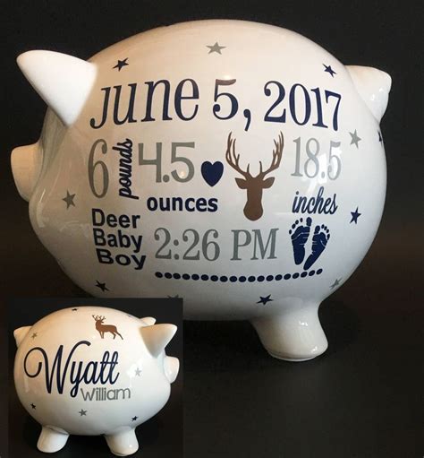 Personalized Piggy Bank for Boys Baby Boy Piggy Bank Outdoor | Etsy in ...