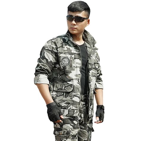 Military Tactical Suit Military Soldier CS Camo Jacket Suits Army Camouflage Clothing Mens ...