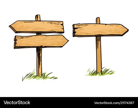 Double and single direction signs Royalty Free Vector Image