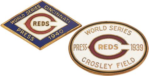 1939 and 1940 Cincinnati Reds World Series Press Pins