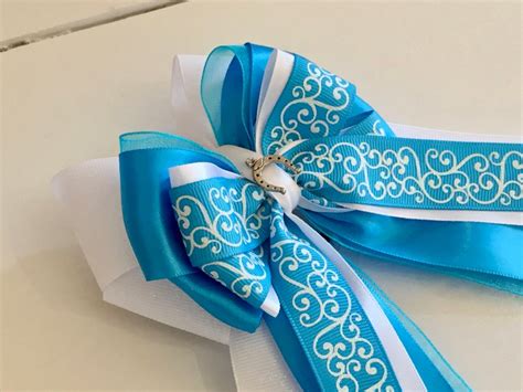 Blue and White Horse Show Bows Equestrian Show Bows - Etsy