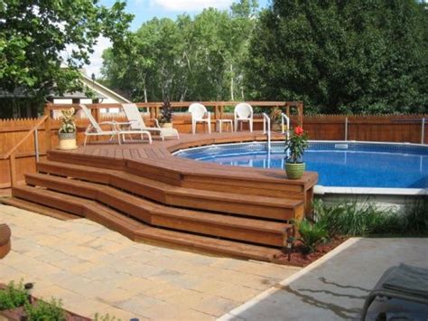 20 Best Above Ground Swimming Pool with Deck Designs | Swimming pool decks, Pool deck plans ...