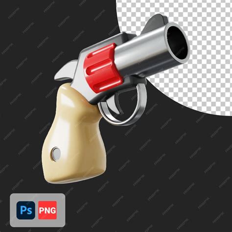 Premium PSD | Gun side view 3d icon