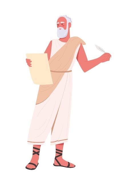 Premium Vector | Ancient philosopher concept