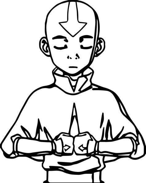 Aang Meditates Avatar Aang Coloring Page - Wecoloringpage.com | Avatar tattoo, Avatar the last ...