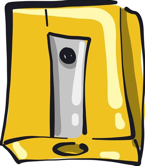 Yellow pencil sharpener , illustration, vector on white background 13772144 Vector Art at Vecteezy