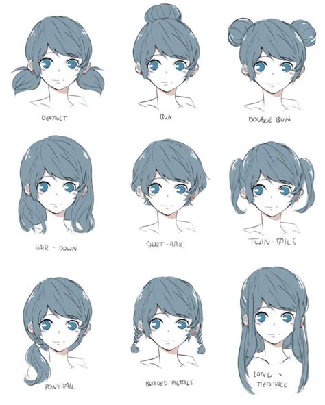 How To Draw Anime Hair In A Bun