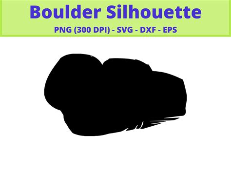 Boulder Silhouette Cut File, SVG, PNG, EPS, DXF By Brilliant Digital Designs | TheHungryJPEG