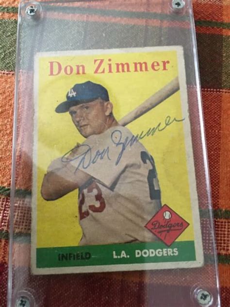 Don Zimmer Autographed Vintage 1958 Topps Baseball Card | eBay