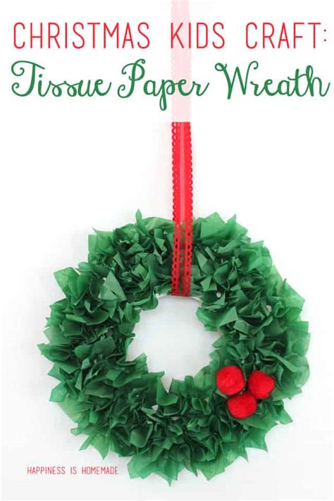 Christmas Kids Craft: Tissue Paper Wreaths - Design Dazzle