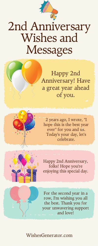 2nd Anniversary Wishes and Messages In This Article, We Share Ideas On; 2nd Anniversary Wishes ...