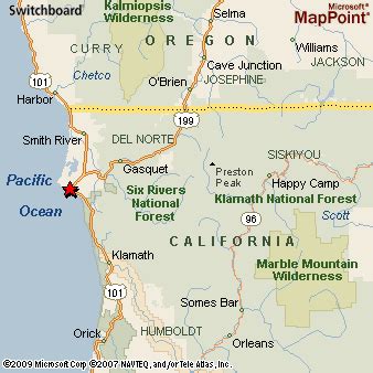 Where is Crescent City, California? see area map & more