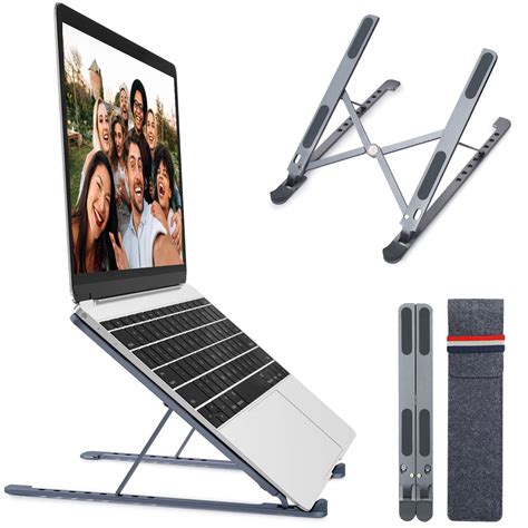 Buy JUNEU Adjustable Laptop Stand, Foldable Non-slip Aluminum Laptop ...