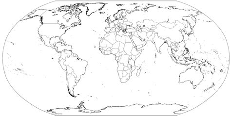 World Map Printable Coloring Page