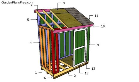 4x8 Lean to Shed Plans - Etsy