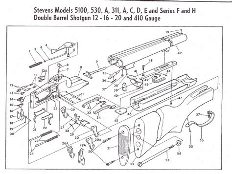 Double Barrel Shotgun Parts Diagram