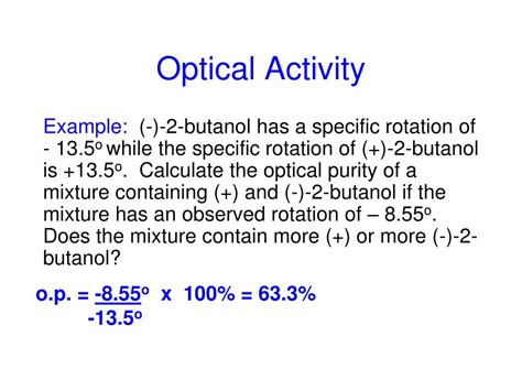 PPT - Optical Activity/ Optical Rotation PowerPoint Presentation, free download - ID:1600112