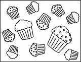 Muffin Coloring Pages sketch template
