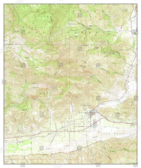 USA TIMELESS MAPS PIRU CALIFORNIA MAP Editorial Stock Photo - Stock ...