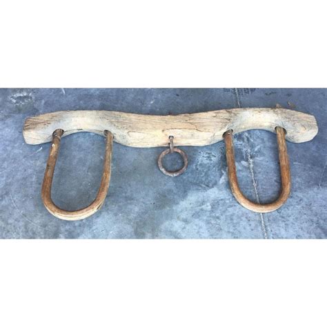 Antique 19thc Farming Tool, Wooden Oxen Yoke