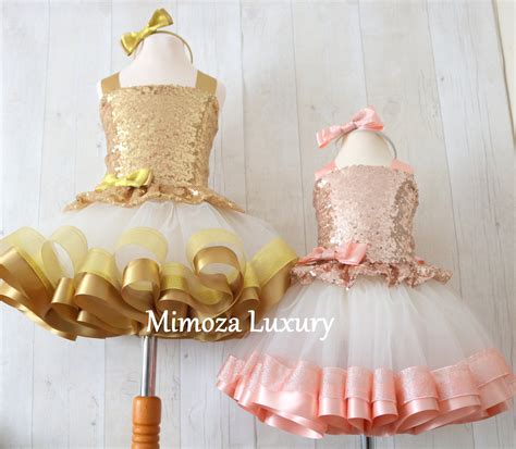 Luxury Gold Birthday Outfit, gold girls birthday dress, gold baby girl tutu princess dress, 1st ...