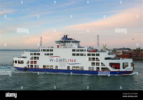 Wight Link Portsmouth to Isle of Wight Ferry St. Claire pictured ...