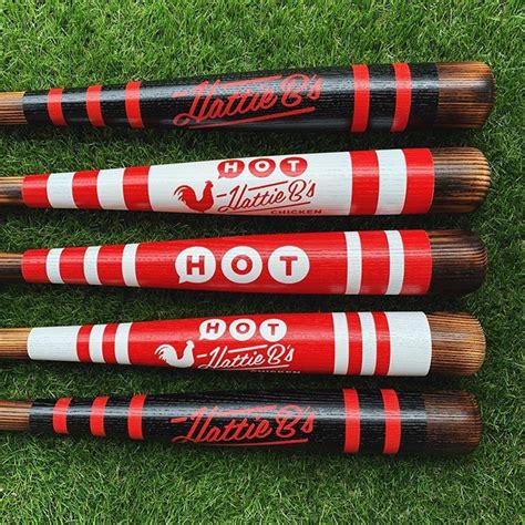 Bringn the heat with these flame-charred custom @HattieBs Mitchell bats. #mitchellbatco # ...