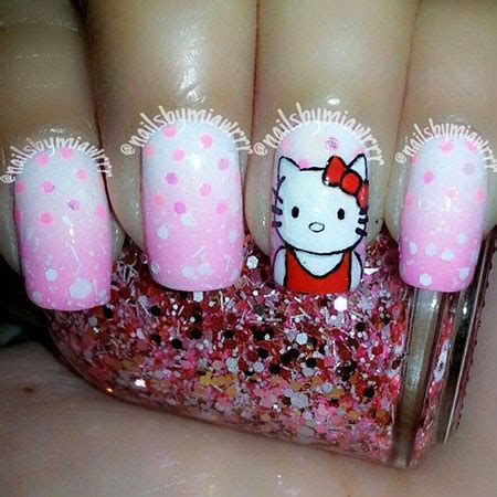 Easy Hello Kitty Nail Art Designs, Ideas & Stickers 2013/ 2014 | 3D Nails | Fabulous Nail Art ...