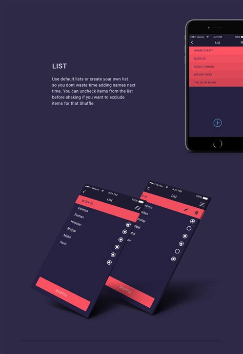 Shuffle Mobile App on Behance