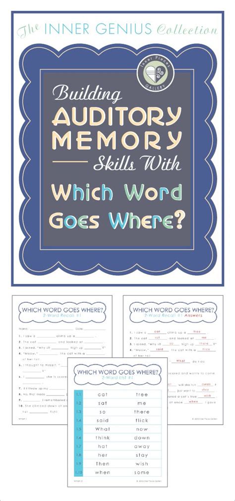 Boost Your Child's Auditory Memory with Which Word Goes Where?