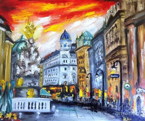 Vienna Graben street Painting by Helen Bellart - Pixels